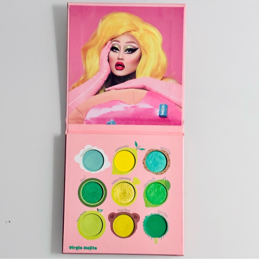 Kim Chi - Virgin Mojito Eyeshadow Palette 01 - VIBRANT Green and Yellow Hues